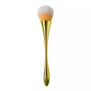 Quality Single Slim Waist Face Powder Makeup Brush Soft Hair Gold Color wholesale