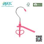 Betterall One Arm Shape Pink PVC Coated Wire Hanger For Pant