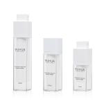 PET Plastic Round Double Wall Bottle Transparent 15ml 30ml 50ml With Pump