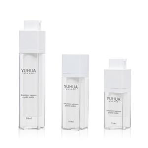 Quality PET Plastic Round Double Wall Bottle Transparent 15ml 30ml 50ml With Pump wholesale