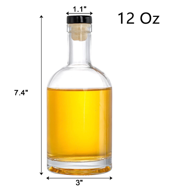 Beverage Glass Bottle for Custom Design Clear Bordeaux Wine Bottle Vodka Glass Bottle