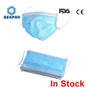 Quality Waterproof Disposable Earloop 3 Ply Face Mask Protect from Virus wholesale
