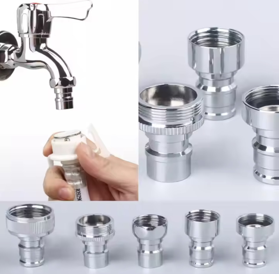 Water Faucet Aerator Adapter Connect Female Thread 55/64"-27T Dishwasher Faucet Adapter Washing Machine Snap Adapter