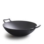 Vintage 32/36cm Cast Iron Wok With Double ears