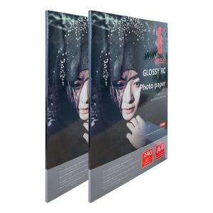 Quality A4 Scratchproof Waterproof Resin Coated Photo Paper , 240gsm Photo Paper Satin wholesale