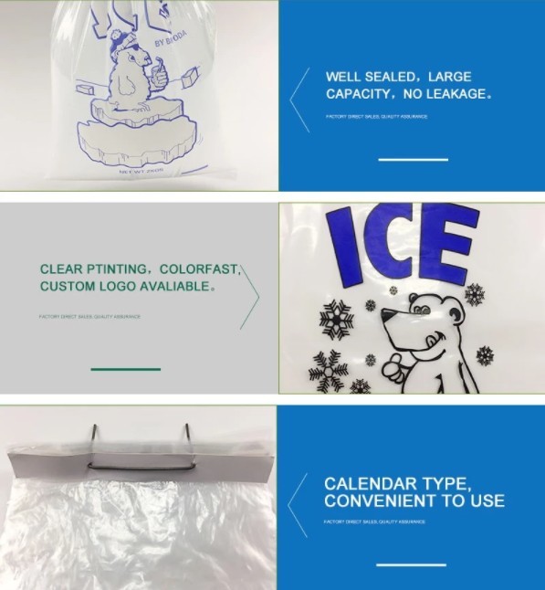 Hot sale custom printed biodegradable plastic bags with Wicket for shopping bag