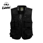 Custom Design Zip Black Utility Outdoor Workwear Journalist Multi-pocket