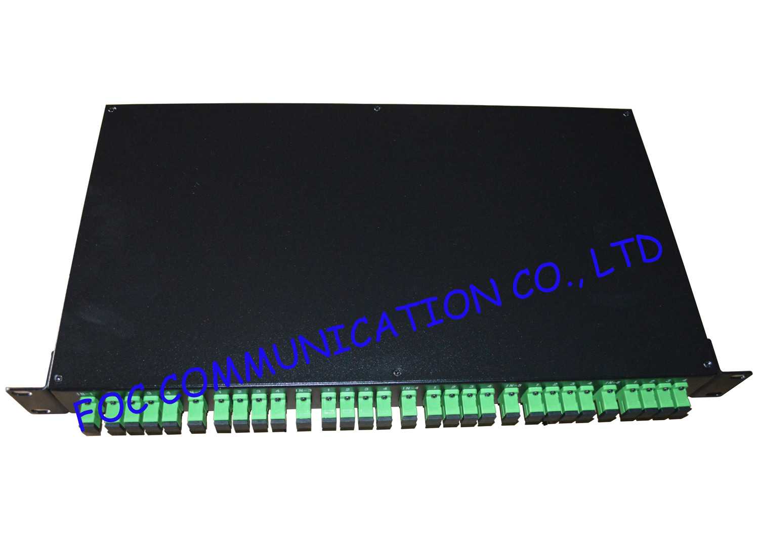 Rack Mount Fiber PLC Splitter Patch Panel SC / APC With 6pcs of 1 * 4 Splitter