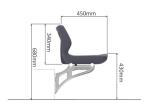 Blow Molding Plastic Stadium Seat Fire Resistance Football Fixed Seat With
