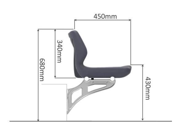 Blow Molding Plastic Stadium Seat Fire Resistance Football Fixed Seat With