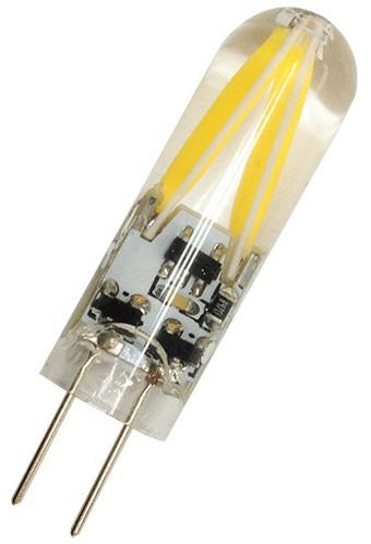 led G4 1.5w 12v Ac/Dc cob silicone with glass tube 120-140 lumen Ra>70 2 years