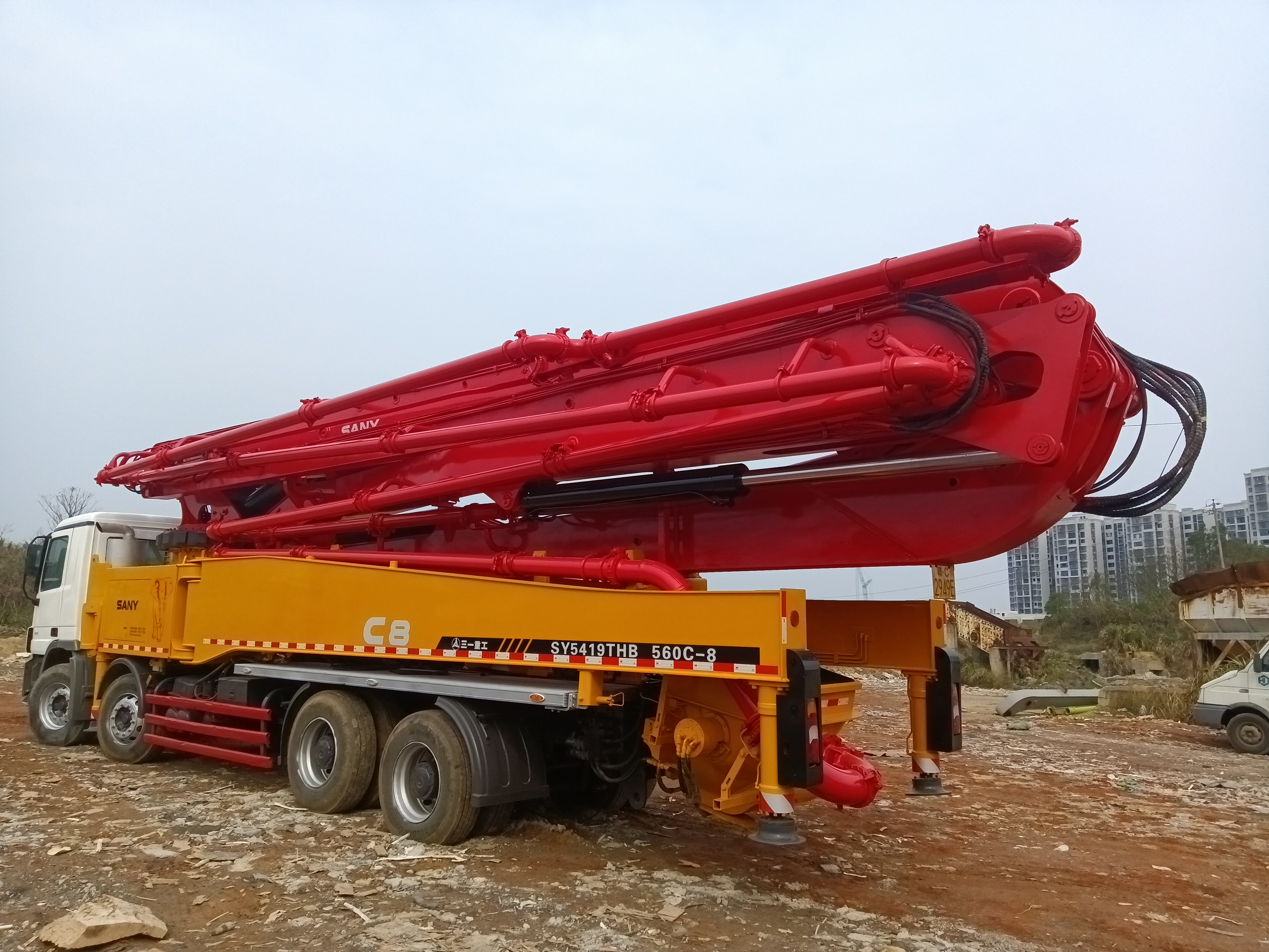 SANY 56m Concrete Pump Trucks on Mercedes-Benz Chassis for sale