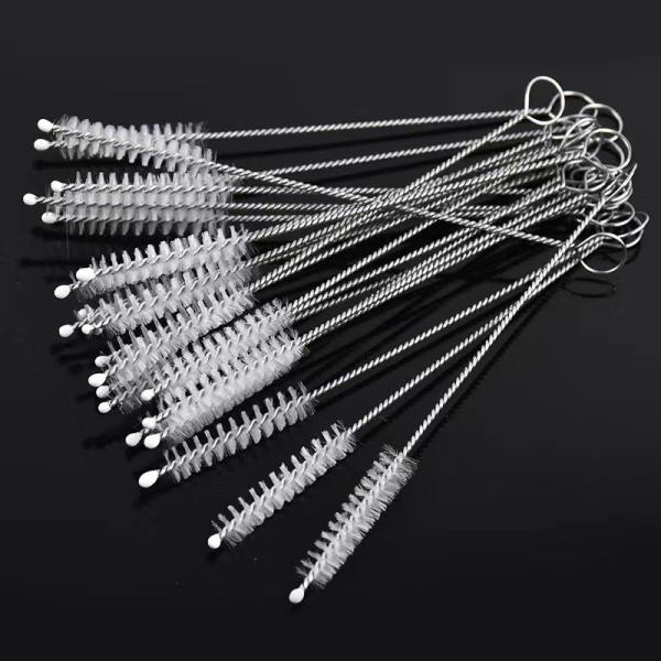 Nylon Tube Clean Brush Stainless Steel Test Tube Clean Brush Laboratory Supplies