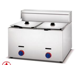 Quality Commercial Gas Fryer with 2 Burners 11.2kw Power R1 3/4 Gas Connection wholesale