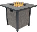 Metal Propane Outdoor Natural Gas Firepit Modern Smokeless Square