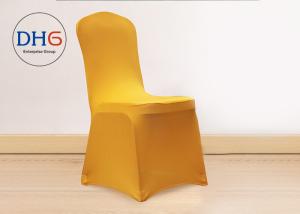 Quality Beach Stretch Chair Covers , Ballroom Chair Covers Cloth Pedicure Fully Enwrapped wholesale