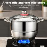 Factory Price Silver Cookware 6 PCS Steamer Pots Set Non Stick Soup Stock Pots