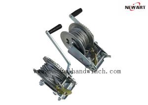 Quality 10m Cable Manual Hand Winch 1000lbs A3 Steel Zinc Plated Mini Marine Trailer Winch wholesale