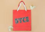 Cardboard Paper Eco Friendly Gift Bag Red And White Color With Logo