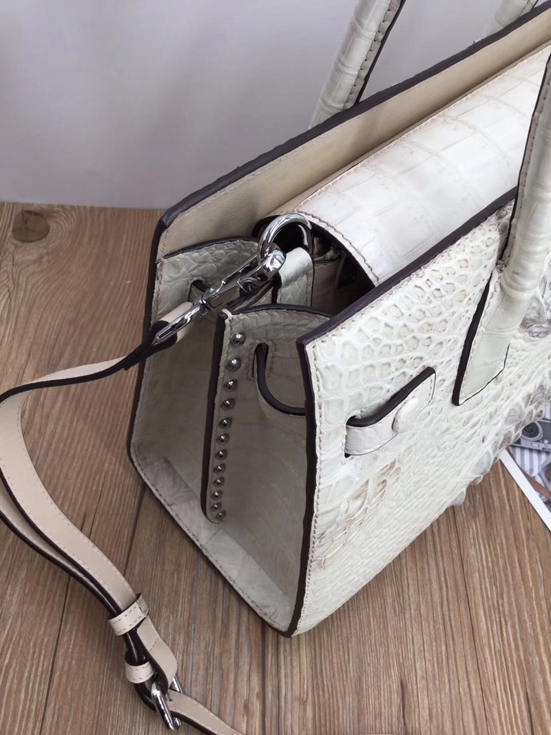 Exotic Genuine Alligator Skin Women Working Totes Large Shoulder Bag Authentic Crocodile Leather Lady Top-handle Handbag