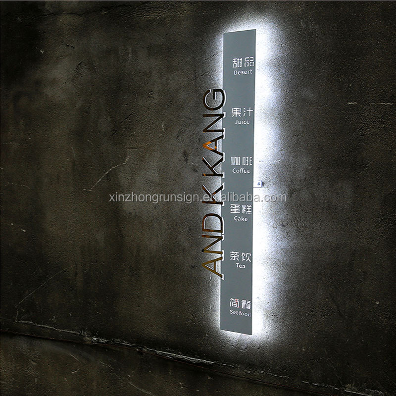 Factory Custom Creative Stainless Steel Outdoor Indoor Light Sign Projection Mini Bottom Light Box