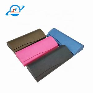 Quality Lightweight Handmade PU Leather Foldable Eyeglass Case Wear Resistance wholesale