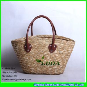 Quality LUDA Natural Straw Handbags Pliated Women Wheat Straw Bag wholesale