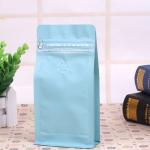 Plastic 1 / 4 Pound Flat Bottom Coffee Bags , Zipper Resealable Coffee Bags
