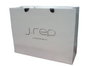 Quality Customized Jrep 250g Paper Carrier Bag, Personalised Shopping Bags With Logo Stampled wholesale