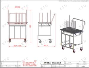Quality Industrial Finish Product Cleaning Trolley Cart With 4&quot; Silent Casters wholesale