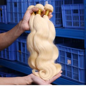 Quality Malaysian Hair Human Hair Extensions Remy Hair Weaving 613 Blonde Bundles wholesale