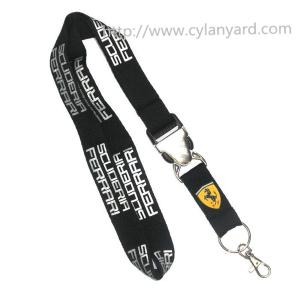 Quality Discount imprinted polyester lanyards with metal buckle, custom lanyards wholesale, MOQ300 wholesale