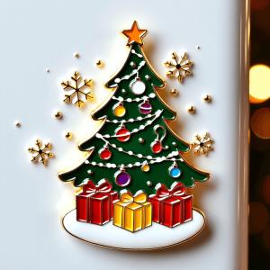 Quality Festive Christmas Tree Fridge Magnet With Snowflakes And Gifts wholesale