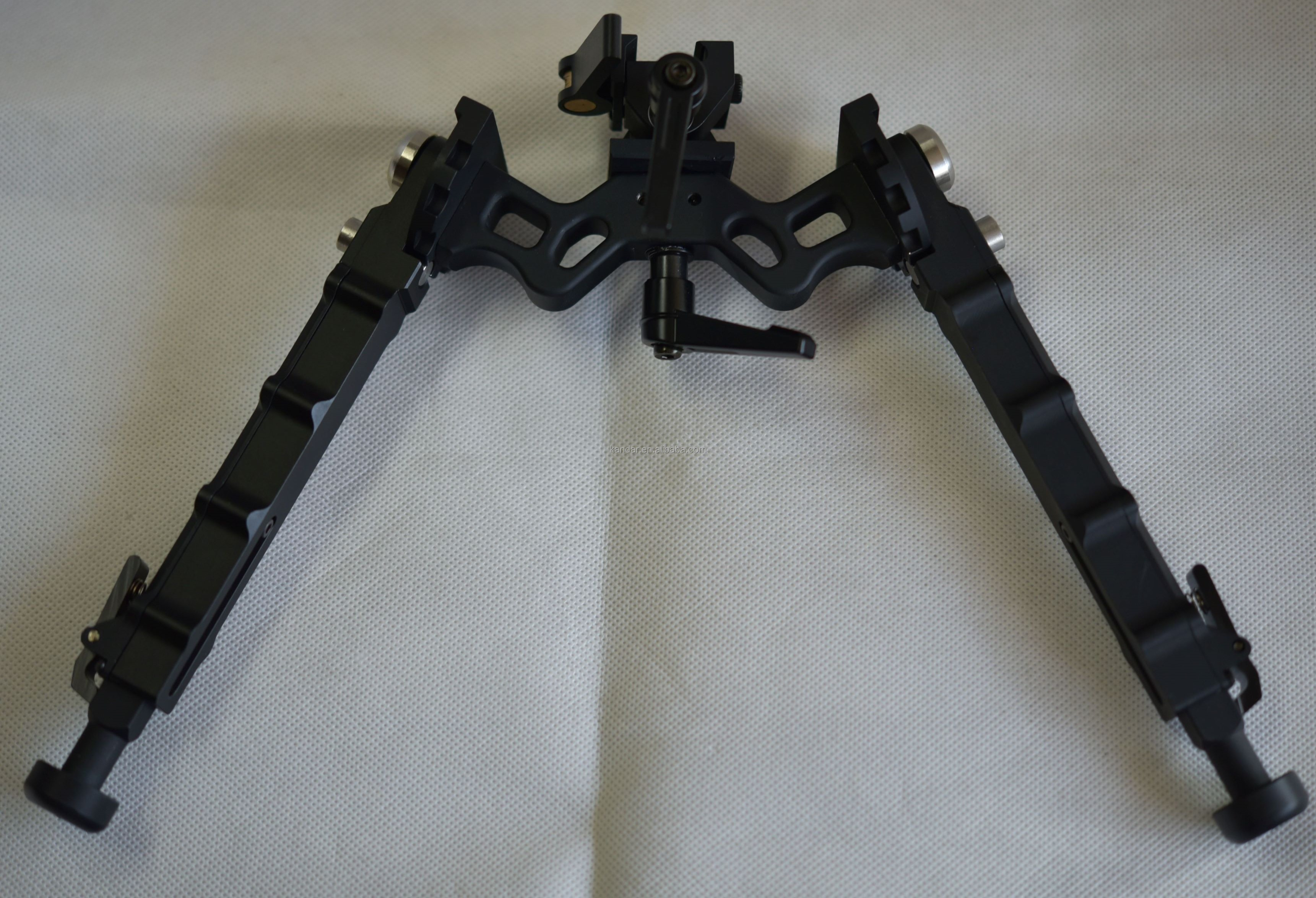 330g Outdoor Tactical Bipod Adjustable 5.5''-8.1'' Height 5 Slots for Versatility