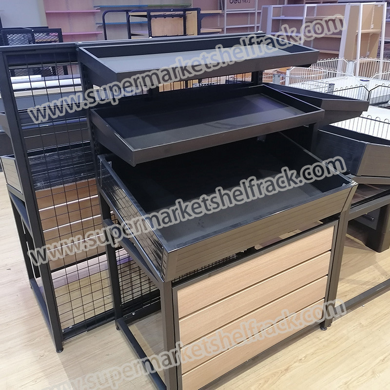 Multi Layer Vegetable Display Gondola Rack For Fruit Shop