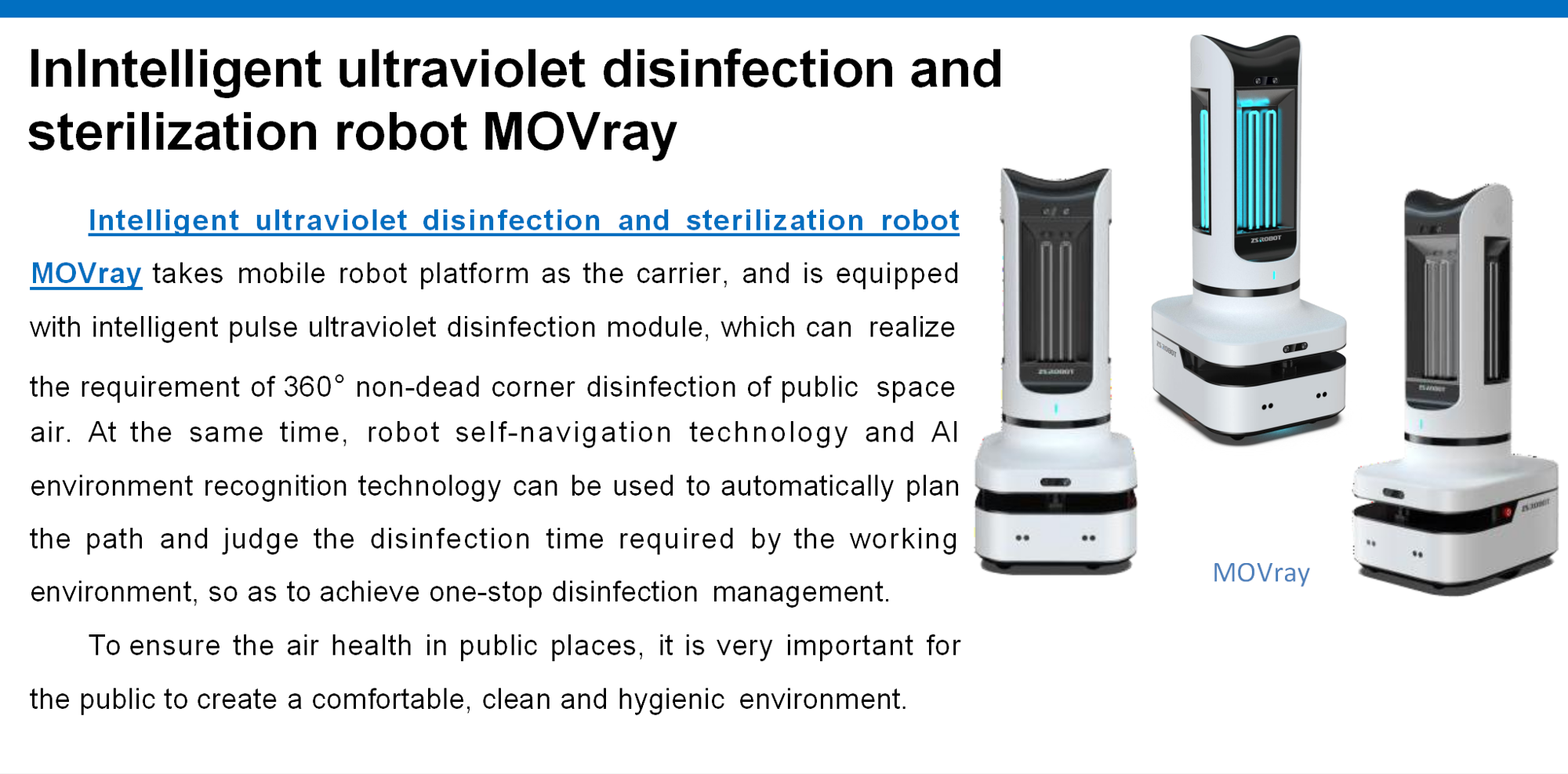 Ultraviolet Spray 29.4V 200W 250r/Min Disinfection Robot