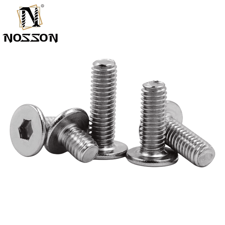 Stainless Steel M4 M5 Flat Head Allen Hex Socket Screw A2 70 with Ultra Low Profile Design and Metric Measurement System