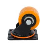 Industrial Trolley Wheels PU Wheel Caster 4-8 Inch Polyurethane Orange Wheel