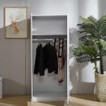 European Style metal hanger 80*50*180cm Wooden Clothes Wardrobe