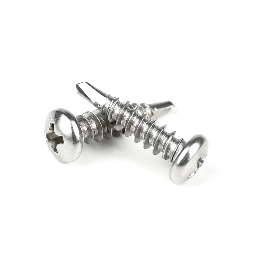 Stainless Steel Self-Tapping Screw Drill Tail Self Drilling Screws 410 SS Cross Drive Pan Head