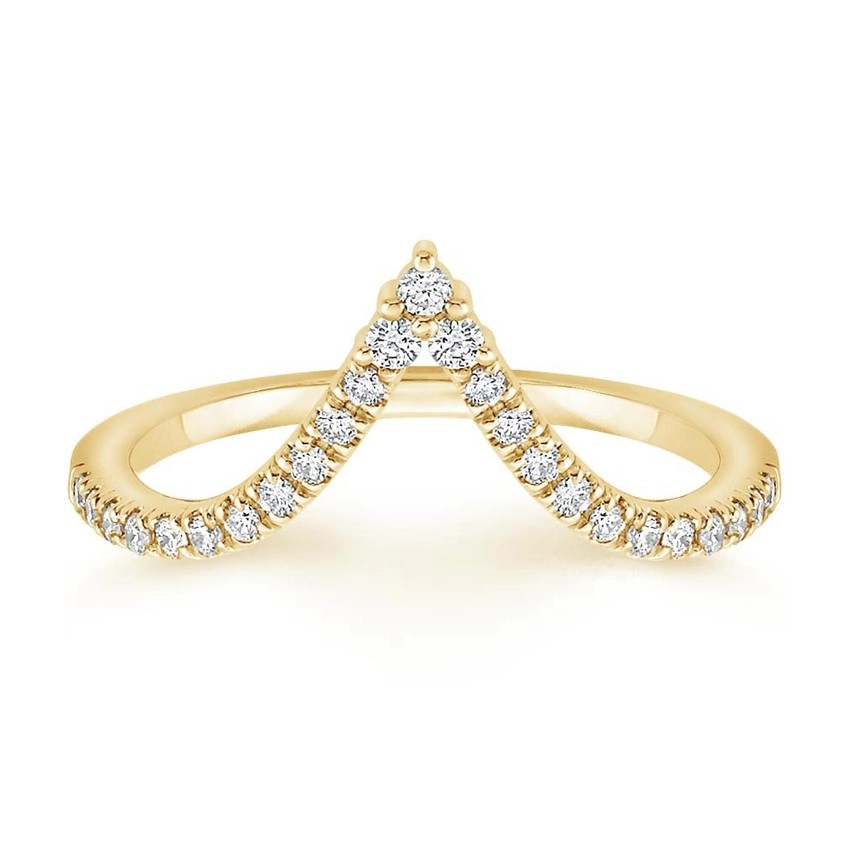Exquisite Ring Features Shimmering Pavé Diamonds With 9K Gold For Women