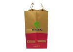 Restaurant Flat Paper Handle Shopping Bags Food Grade For Taking Away Burger