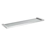 Kid Friendly Wall Mounted Glass Shelf With Metal Polished Finishing Stinless