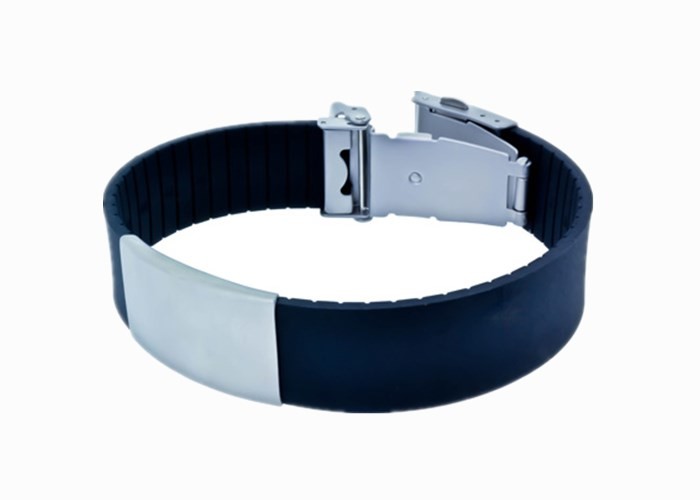 Custom Silicone Name Bracelets , QR Code Medical Bracelet For Kids / Children