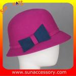 T1631162 Sun Accessory customized winner fashion 100% wool felt cloche hats,