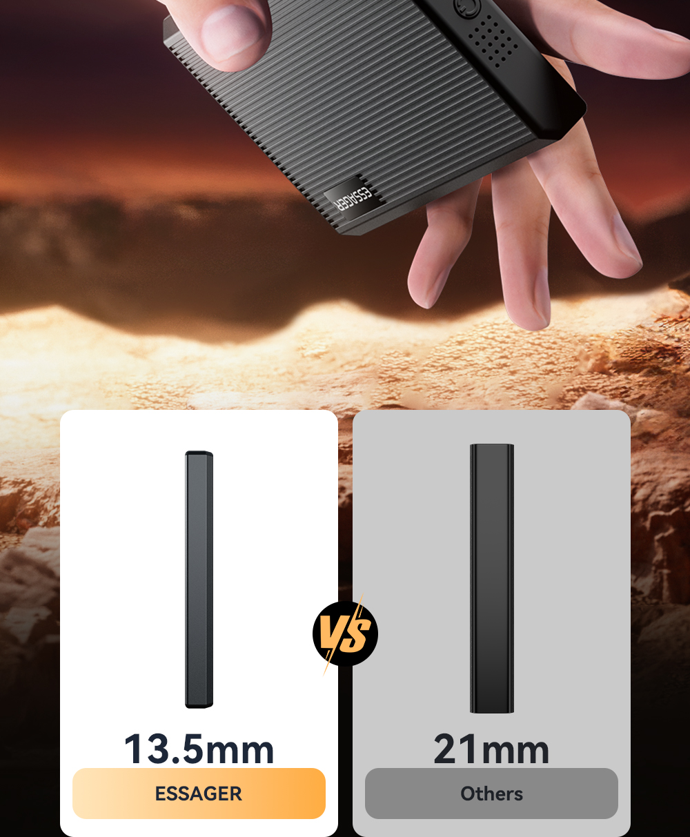 ESSAGER ES-D017 Series Wireless Charging Power Bank 10000mah Ultra Thin Fast Charging