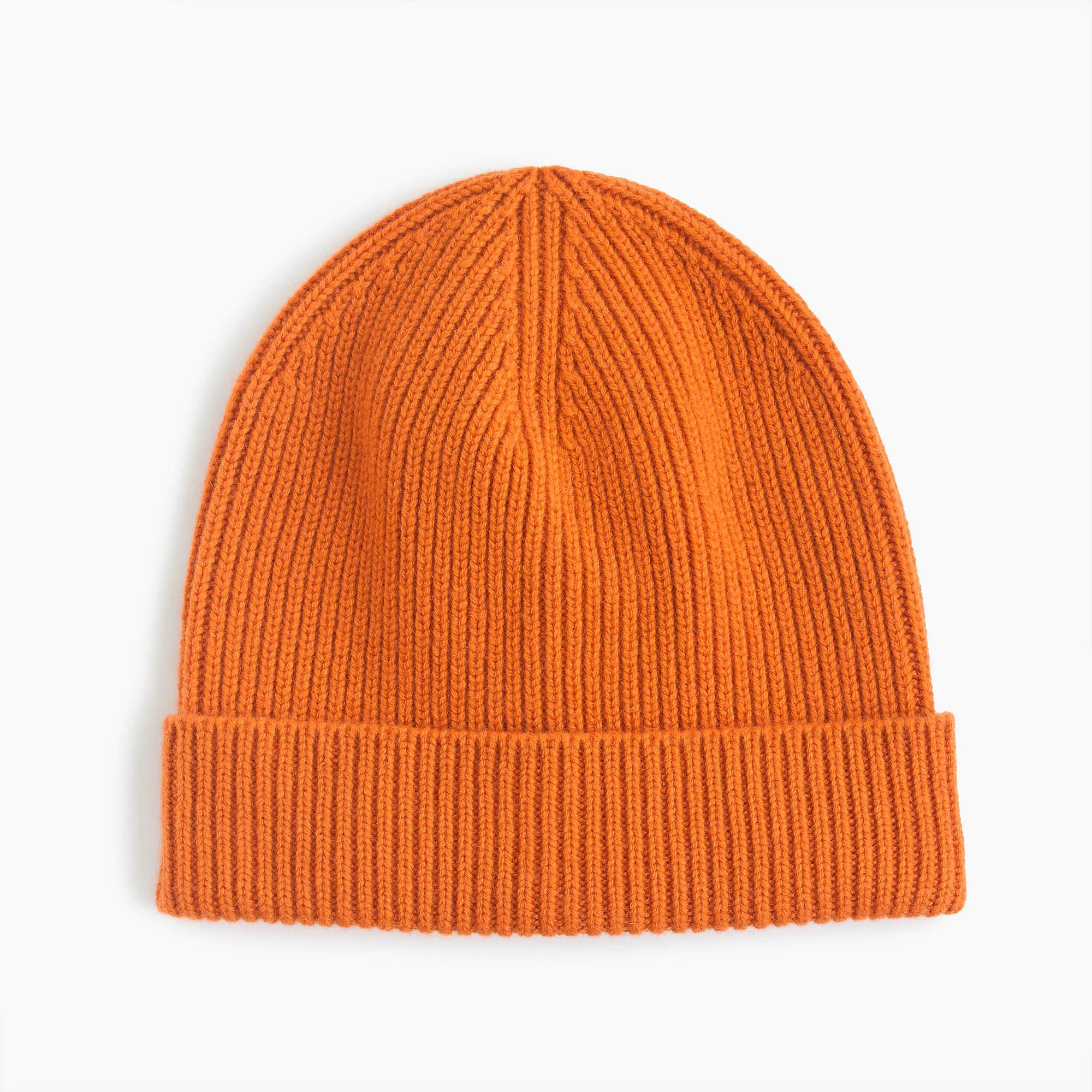 All Cashmere Knitted Mens Chunky Beanie , Custom Color Thick Ribbed Beanie