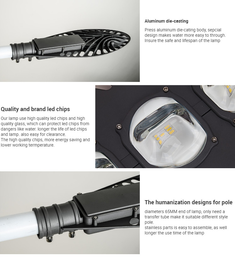 Outdoor road use Aluminum housing IP65 50W 100W 150W Waterproof Led Street Lights For highway project use
