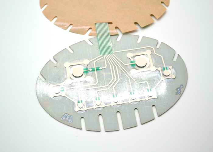 Round Shaped Metal Dome Membrane Switch , Membrane Keypad Switch Waterproof