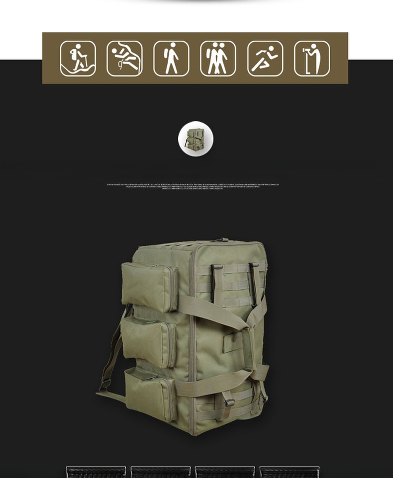 Multifunctional Climbing 55L Outdoor Bag Backpack for Camping Multicolor Hard Handle